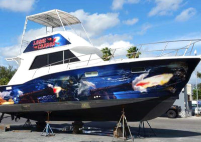 Signs & Stripes Boat Wrap
