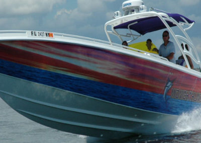 Signs & Stripes Boat Wrap